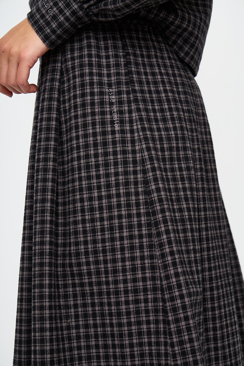 esmé studios ESValdis Midi Skirt Skirt 264 Black Check