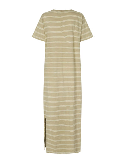 esmé studios Emmie Tee Dress GOTS Dresses and Jumpsuits 251 Elm/Lime Cream Stripe