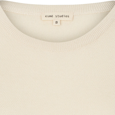 esmé studios Rosetta SS Knit Blouse T-shirt and Tops 132 Pristine