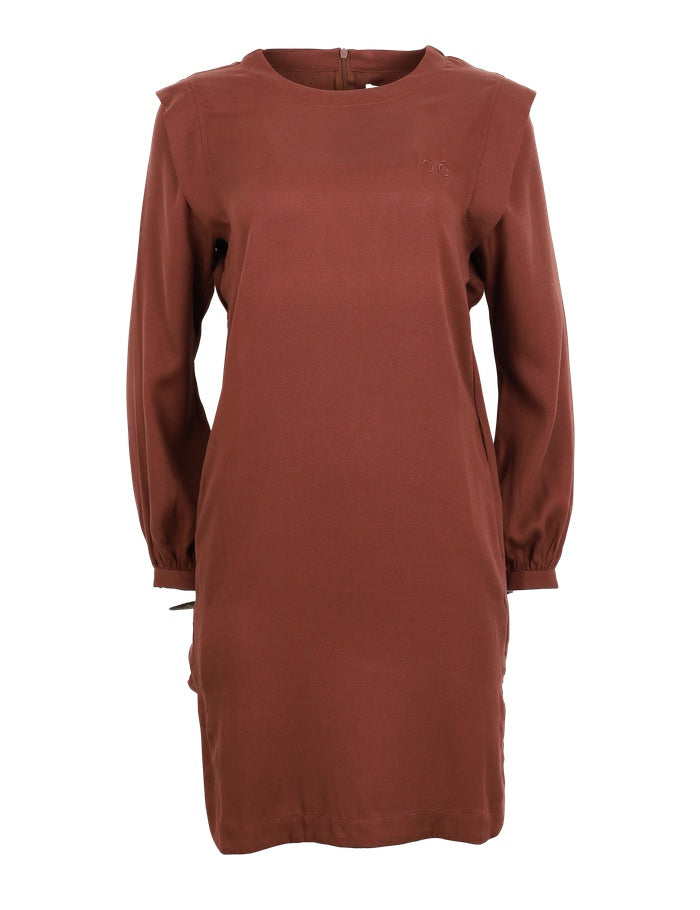 Preowned ESDawn LS O-neck Dress - Chocolate Fondant - S