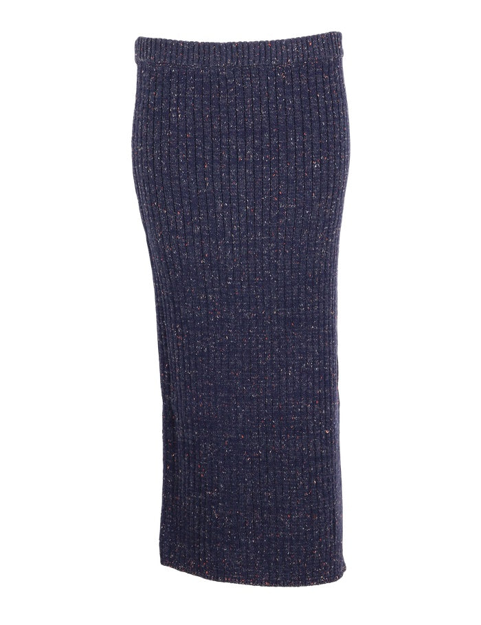 Preowned ESAmber Midi Slim Knit Skirt - Dark Sapphire