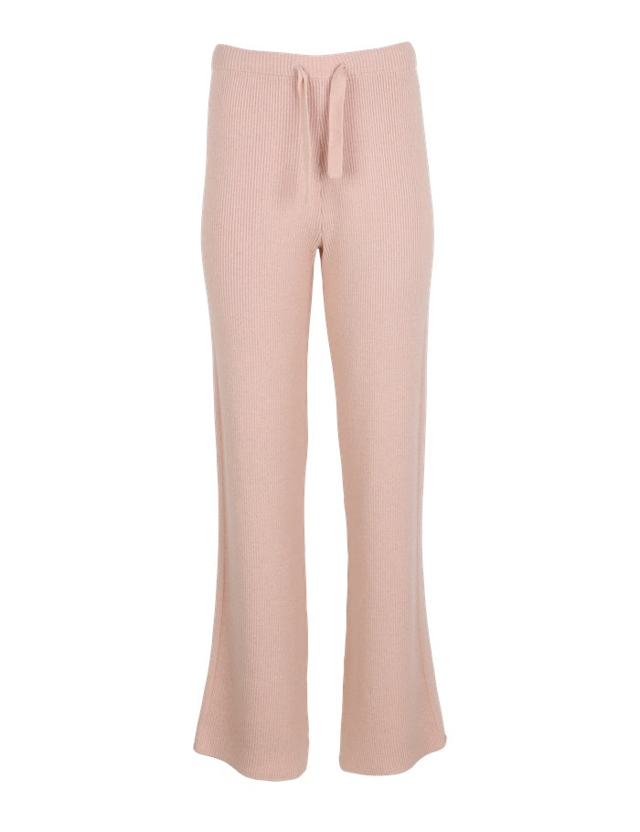 Preowned ESHetty Wide Loose Knit Pants - Cameo Rose Mélange