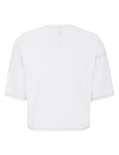 esmé studios ESMunja 2/4 Boxy T-shirt T-Shirt 022 Snow White
