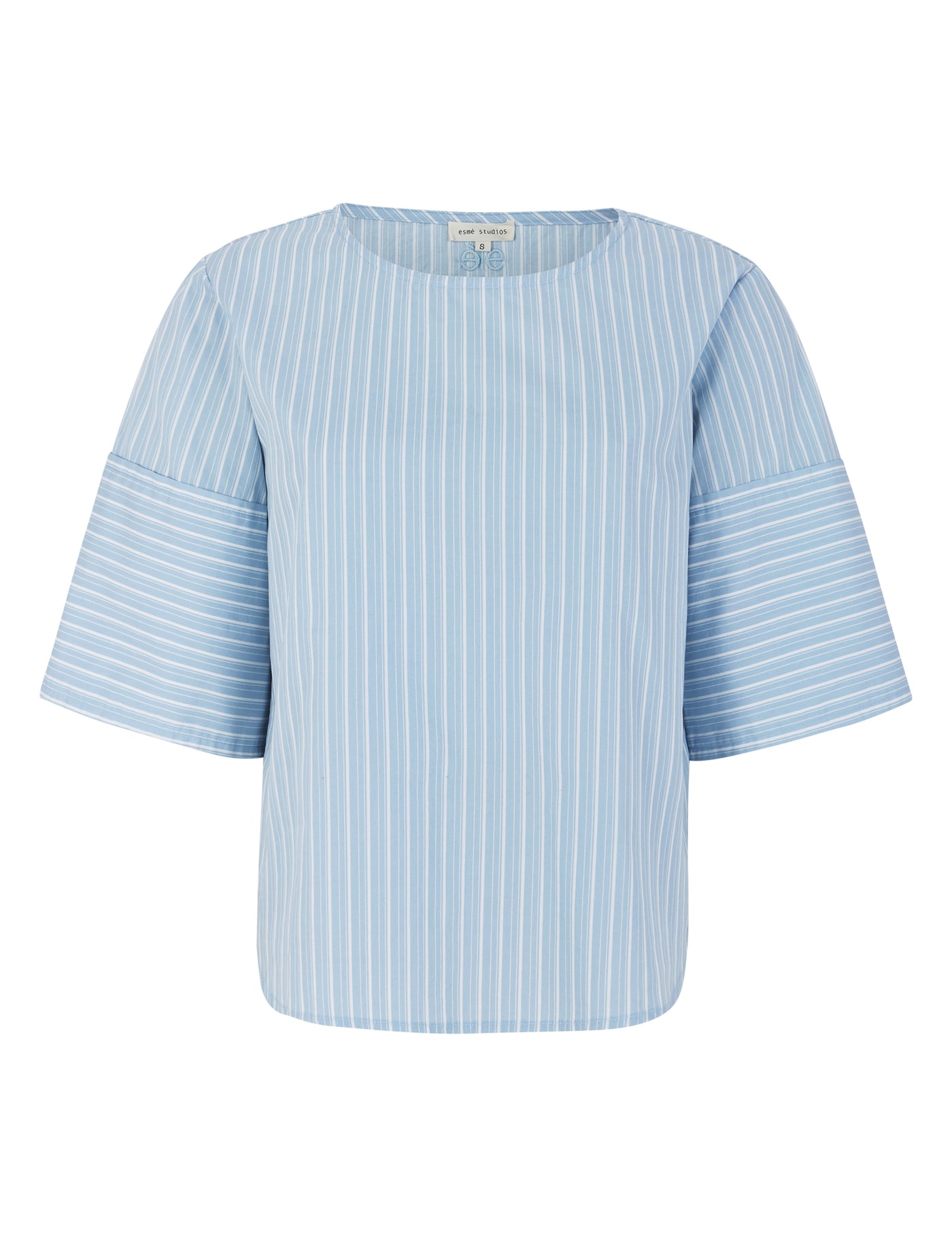 esmé studios ESNeva 2/4 Blouse Shirts & Blouse 207 Blue Fog Stripes