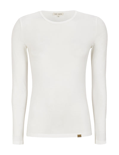 esmé studios ESPenelope LS O-neck Slim T-shirt T-Shirt 002 White