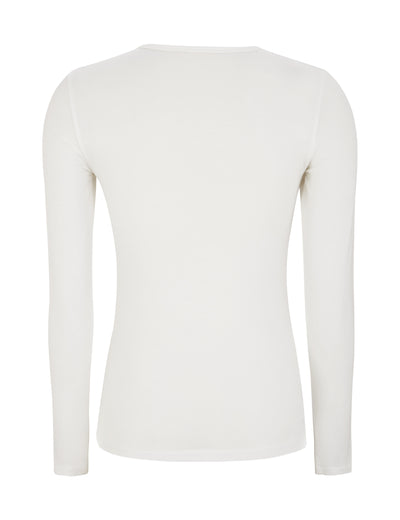 esmé studios ESPenelope LS O-neck Slim T-shirt T-shirt and Tops 002 White