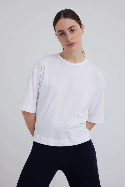 esmé studios ESSigne 2/4 Boxy T-shirt - GOTS T-Shirt 002 White