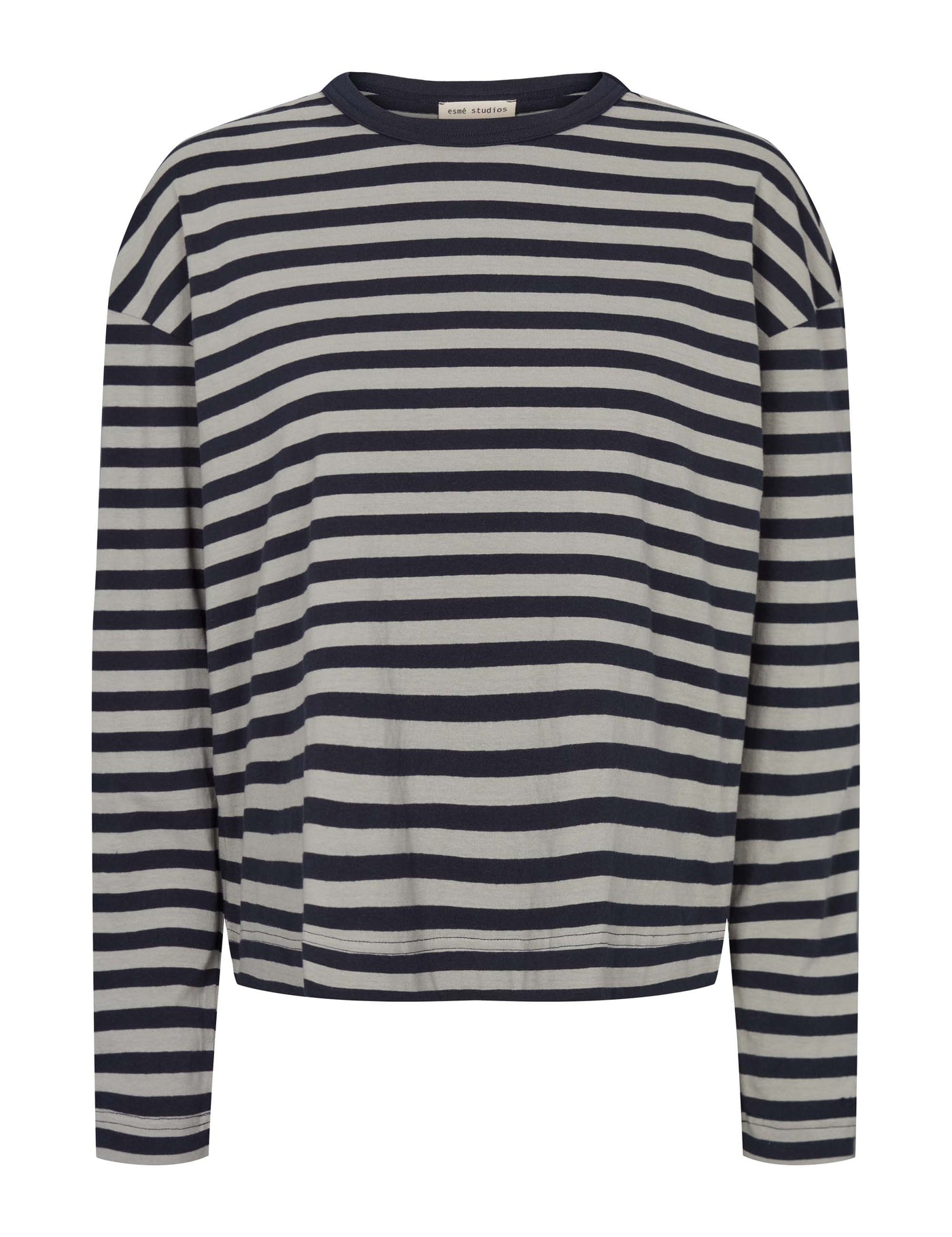 esmé studios ESSigne LS Striped T-shirt - GOTS T-shirt and Tops 209 Dark Sapphire Stripe