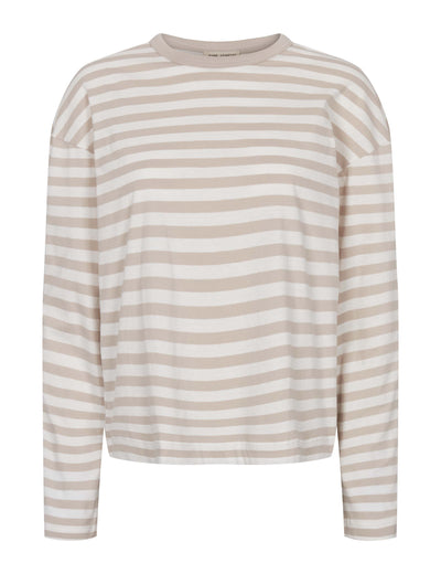 esmé studios ESSigne LS Striped T-shirt - GOTS T-shirt and Tops 210 Chateau Gray Stripe